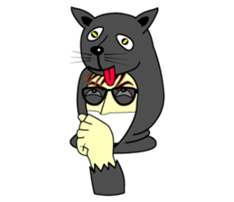 Jony who put on a whole wear of leopard. sticker #5019537