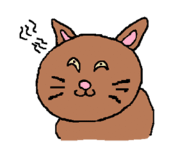Dark brown cat sticker #5019744