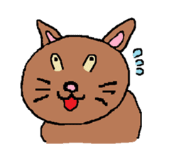 Dark brown cat sticker #5019748