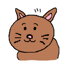 Dark brown cat sticker #5019749