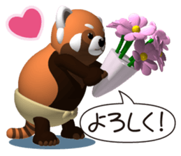 Fat red panda sticker #5019810