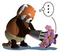 Fat red panda sticker #5019812