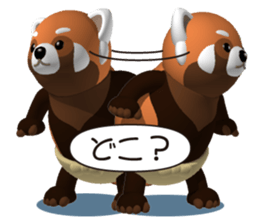 Fat red panda sticker #5019822