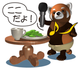 Fat red panda sticker #5019823