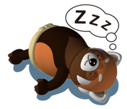 Fat red panda sticker #5019829