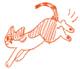 monochrome crayon cats sticker #5022139