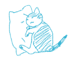monochrome crayon cats sticker #5022143