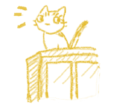 monochrome crayon cats sticker #5022147