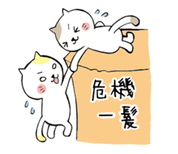 Four characters phrase cats sticker #5022207