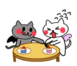 Devil cat & Angel cat sticker #5022854