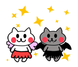 Devil cat & Angel cat sticker #5022864