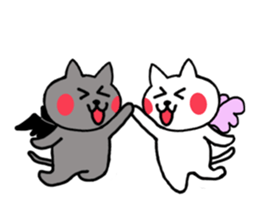 Devil cat & Angel cat sticker #5022868