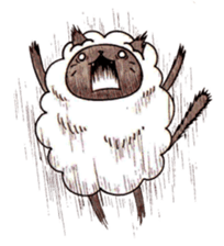 sheep  cat sticker #5023006