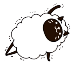 sheep  cat sticker #5023029