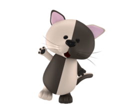 Playful three cats sticker #5023350