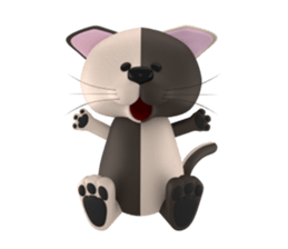 Playful three cats sticker #5023352