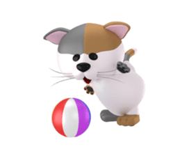 Playful three cats sticker #5023373