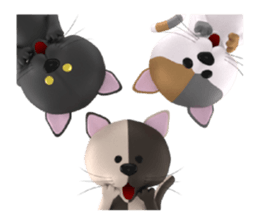 Playful three cats sticker #5023385