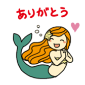 Pretty mermaid sticker sticker #5024832