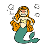 Pretty mermaid sticker sticker #5024847