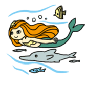 Pretty mermaid sticker sticker #5024859