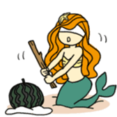 Pretty mermaid sticker sticker #5024860