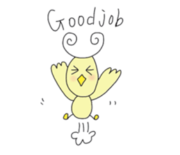 chick's name is pi-kuru sticker #5025679