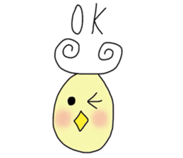 chick's name is pi-kuru sticker #5025709