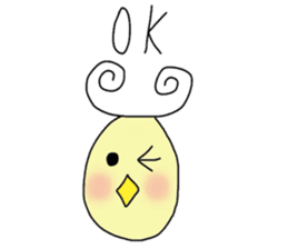 chick's name is pi-kuru sticker #5025709