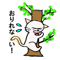 White circle cat sticker #5026312