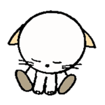 White circle cat sticker #5026314