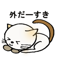 White circle cat sticker #5026322