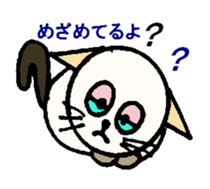 White circle cat sticker #5026323