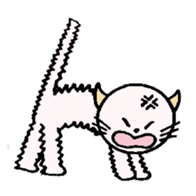 White circle cat sticker #5026324