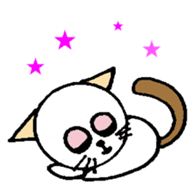 White circle cat sticker #5026325