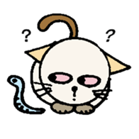 White circle cat sticker #5026326