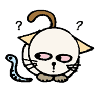 White circle cat sticker #5026326