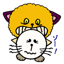 White circle cat sticker #5026333