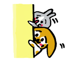 TWO RABBITS sticker #5026889