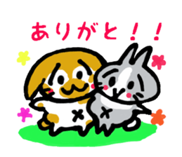 TWO RABBITS sticker #5026891