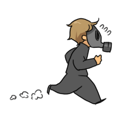 Gas mask boy and Plague doctor mask girl