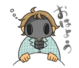 Gas mask boy and Plague doctor mask girl sticker #5031654