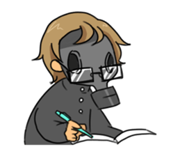 Gas mask boy and Plague doctor mask girl sticker #5031657