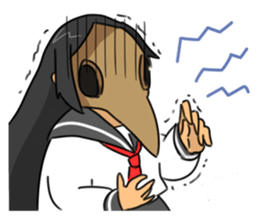 Gas mask boy and Plague doctor mask girl sticker #5031658