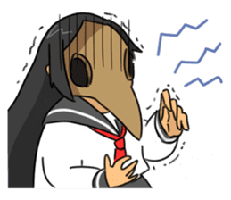 Gas mask boy and Plague doctor mask girl sticker #5031658