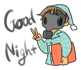 Gas mask boy and Plague doctor mask girl sticker #5031662