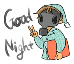 Gas mask boy and Plague doctor mask girl sticker #5031662