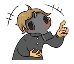 Gas mask boy and Plague doctor mask girl sticker #5031669