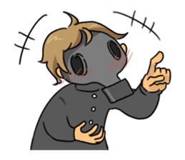 Gas mask boy and Plague doctor mask girl sticker #5031669