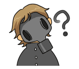 Gas mask boy and Plague doctor mask girl sticker #5031672